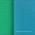 Green Blue Thin Ribbed Insulation Rubber Sheet